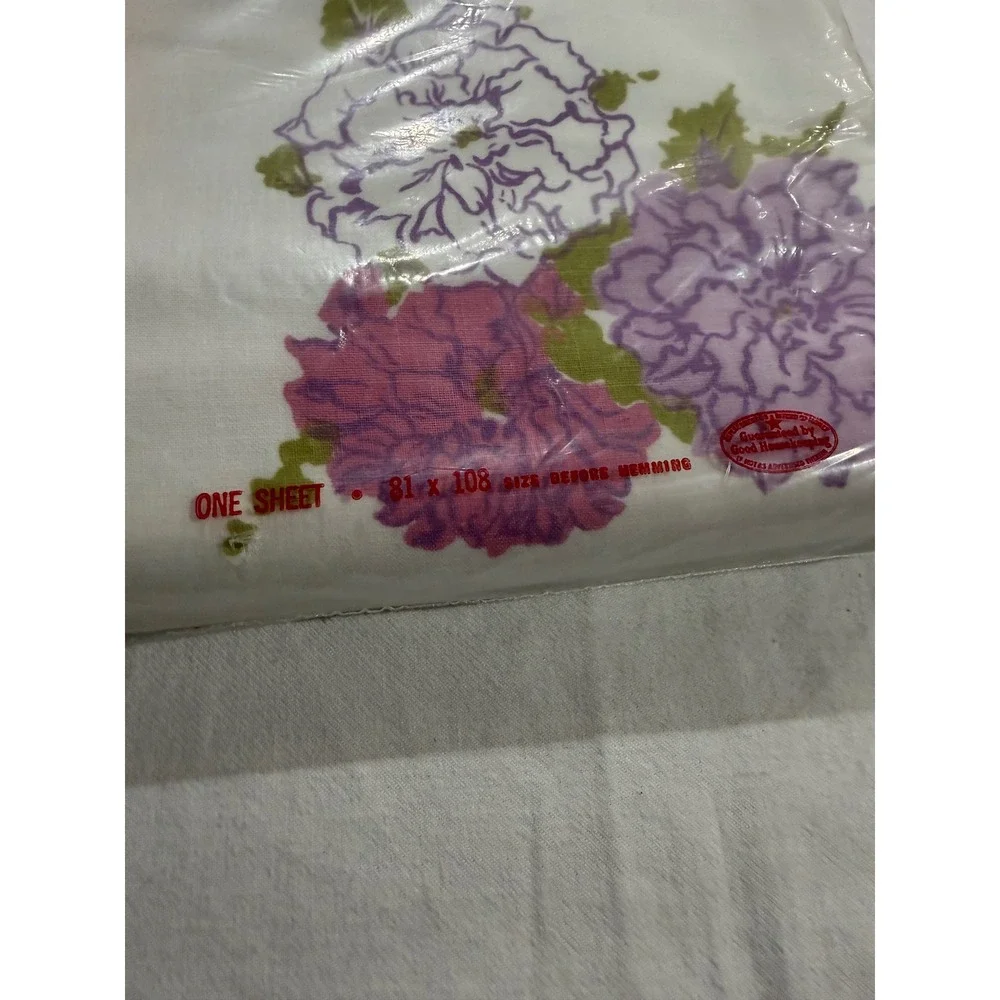 Vintage Pacific‎ Truth Muslin Floral Flat Sheet 100% Cotton 81x108 New Full Size